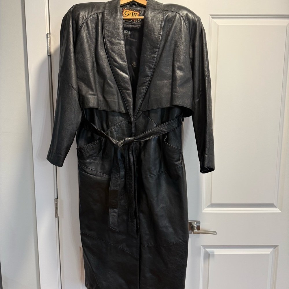 Gitano Black Leather Women's Coat